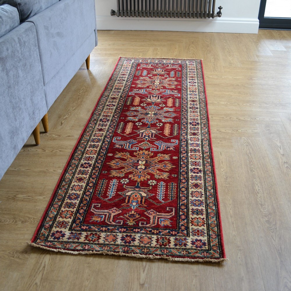 Supreme Kazak 48587 Traditional Wool Runner Rugs in Red